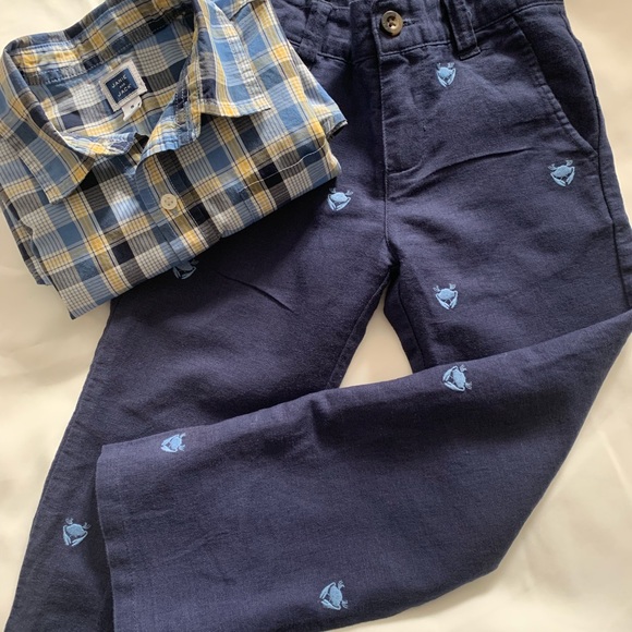 Janie and Jack long sleeve button down shirt - Picture 4 of 4